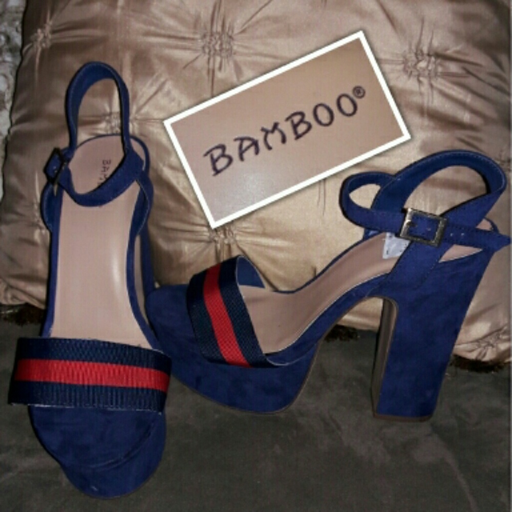 Bamboo Platform Block 5 inch heal High heal shoes